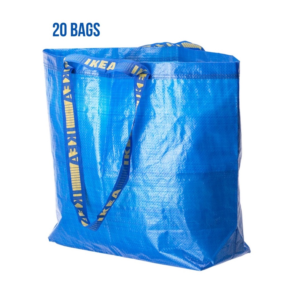 20 IKEA Blue Medium Shopping Bags